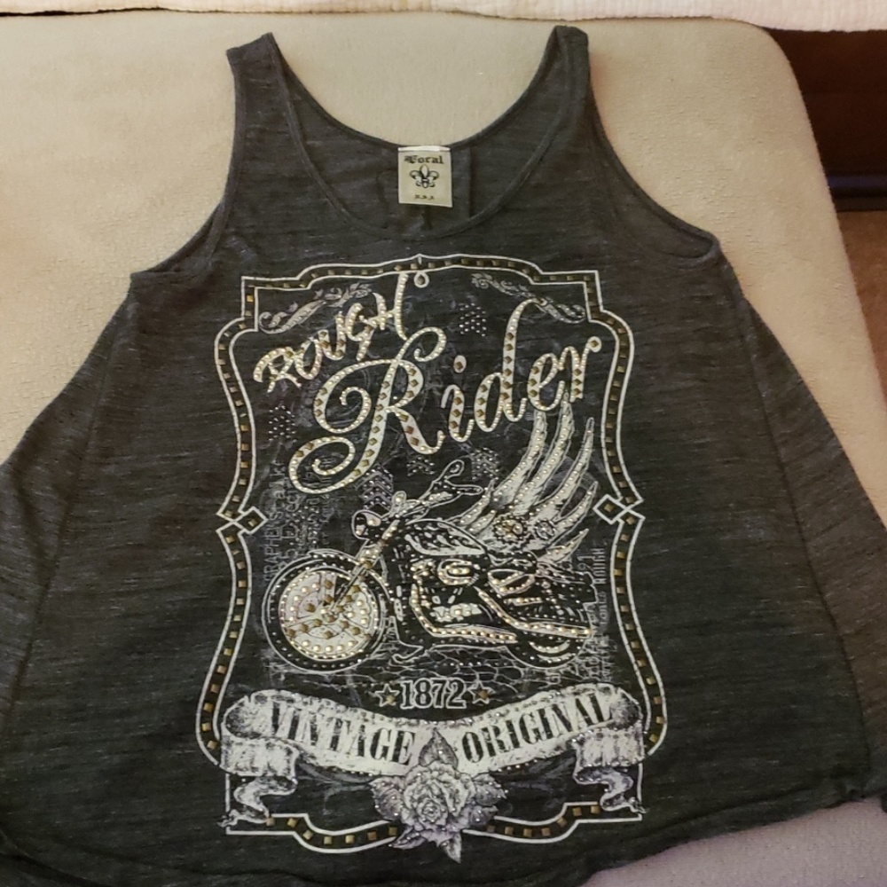Women's flowy motorcycle tank